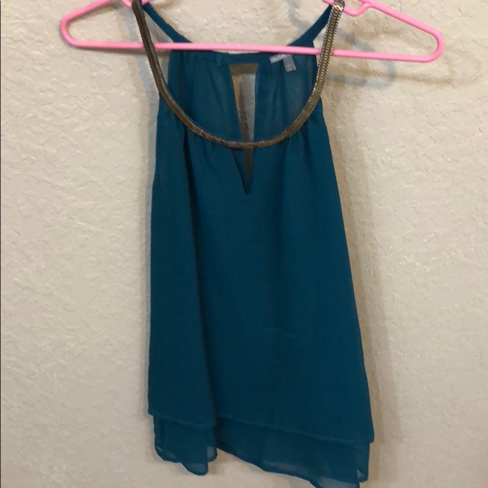 Gold strap embellish tank